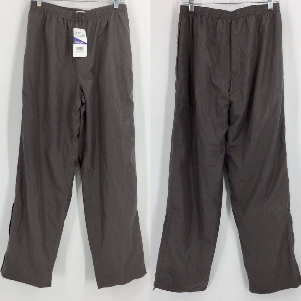 Unisex Wind Track Running Athletic Warmup Pant NWT Dark Grey